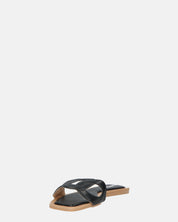 KRISTA - ciabattine nere con suola beige