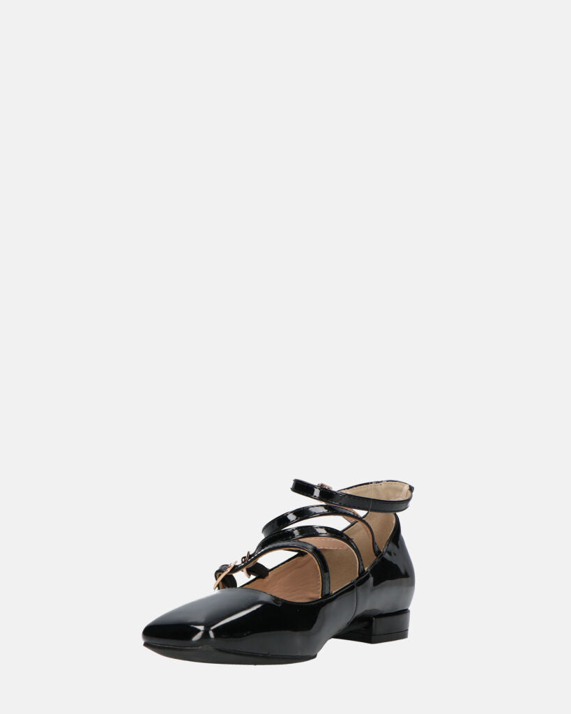 ZAWE - sandali in glassy nero con cinturini