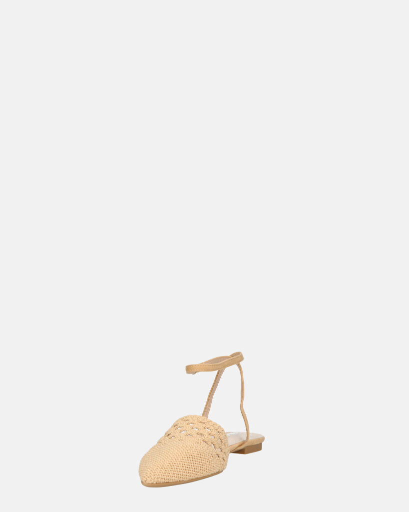 SWAMI - sandali bassi beige con decorazione