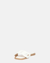 KRISTA - ciabattine bianchi con suola beige