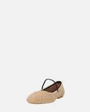 ALISSA - ballerine beige chiaro effetto peluche con suola beige