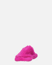 NOARA - pantofole in pelliccia fucsia chiuse in punta
