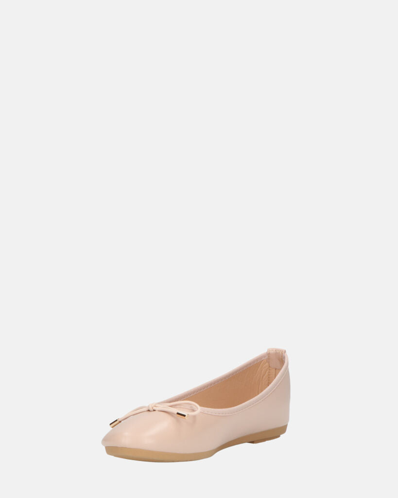 GWEN - ballerine beige con fiocco in punta
