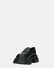 MARIKA - scarpe basse mocassini platform neri