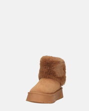 JOY - scarpe beige imbottite all' interno in camoscio