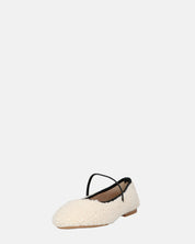 ALISSA - ballerine beige chiaro effetto peluche con suola beige