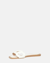 KRISTA - ciabattine bianchi con suola beige