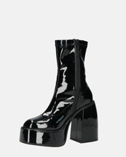 MYA - stivaletti platform con tacco alto in glassy nero