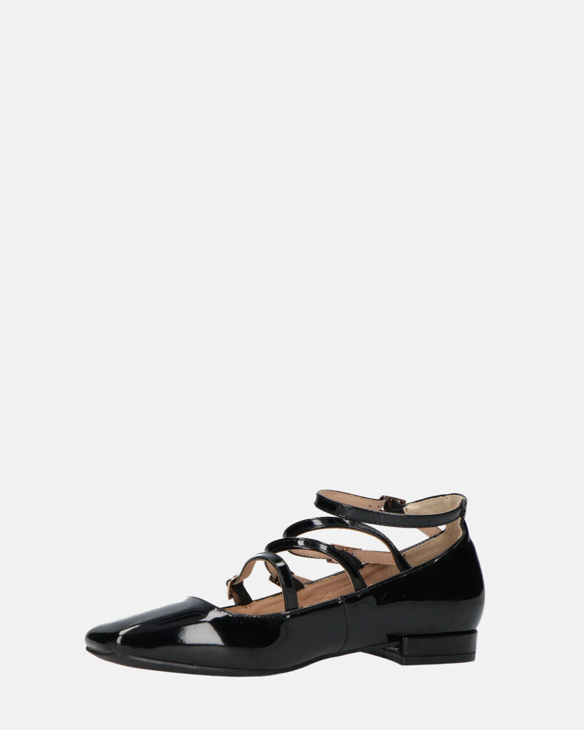 ZAWE - sandali in glassy nero con cinturini