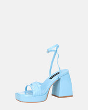 WINONA - sandali in glassy azzurro con tacco squadrato