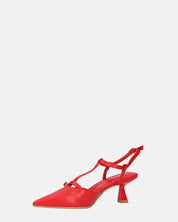RASHIDA - decolette con tacco basso rosso