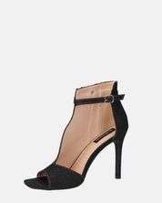 GEMA - scarpe con tacco in denim nero
