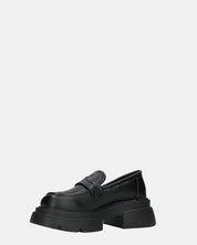 MARIKA - scarpe basse mocassini platform neri