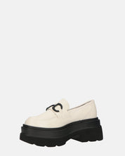 BESSIE - scarpe bianche platform con decorazione