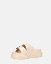NIVI - sandali platform in glassy beige