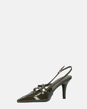 TANISHA - decolette scarpa con tacco verde e cinturini