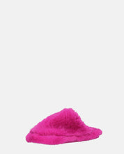 NOARA - pantofole in pelliccia fucsia chiuse in punta