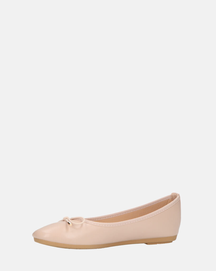 GWEN - ballerine beige con fiocco in punta