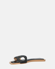 KRISTA - ciabattine nere con suola beige
