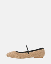 ALISSA - ballerine beige chiaro effetto peluche con suola beige