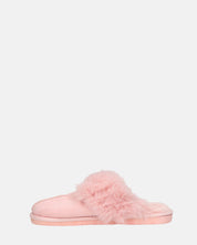MIDORI - pantofole rose con pelliccia e camoscio