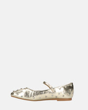 SOFIYA - ballerine in glassy oro con cinturino
