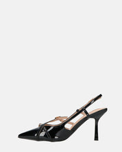 NAIRA - decolette in glassy nero con cinturini