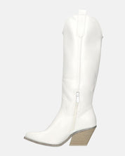 LIANA - camperos con tacco in ecopelle bianco