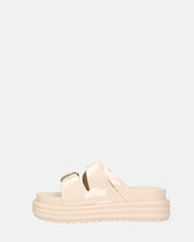 NIVI - sandali platform in glassy beige
