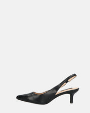 BEVERLIE - decollete con tacco in ecopelle nera