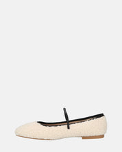 ALISSA - ballerine beige chiaro effetto peluche con suola beige