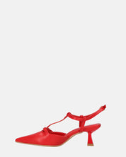 RASHIDA - decolette con tacco basso rosso