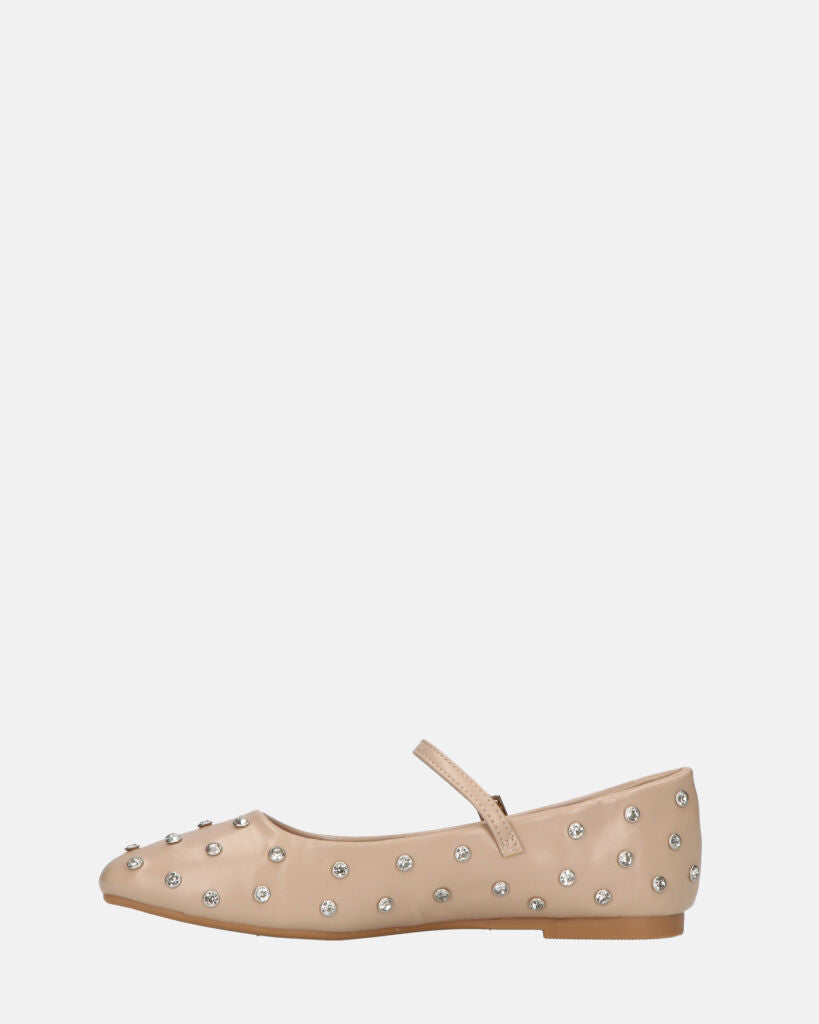 SOFIYA - ballerine beige con cinturino