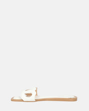 KRISTA - ciabattine bianchi con suola beige