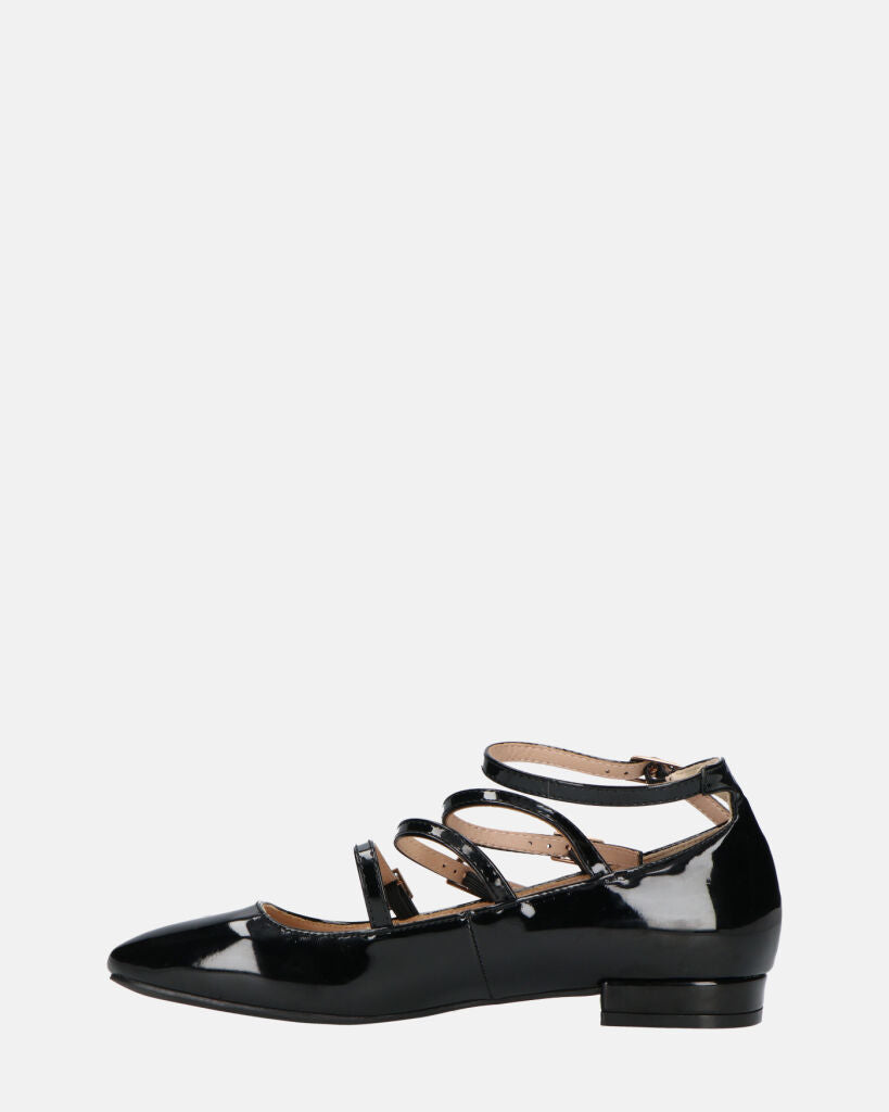 ZAWE - sandali in glassy nero con cinturini