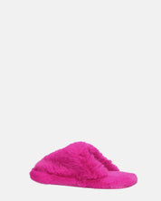 NOARA - pantofole in pelliccia fucsia chiuse in punta