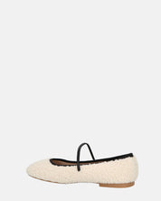ALISSA - ballerine beige chiaro effetto peluche con suola beige