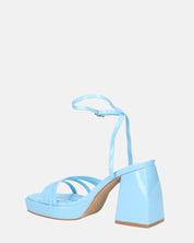 WINONA - sandali in glassy azzurro con tacco squadrato