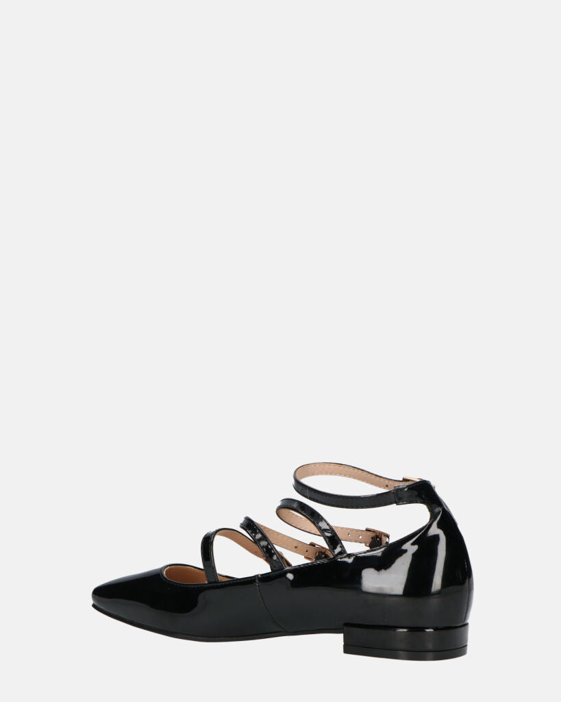 ZAWE - sandali in glassy nero con cinturini