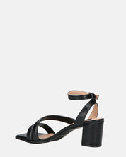 HIROE - sandales à talons et bride en éco-cuir noir