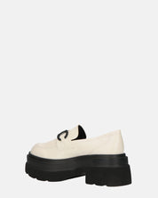 BESSIE - scarpe bianche platform con decorazione