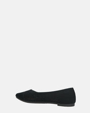 SERENITY - ballerine nere in tessuto ricamato con suola beige
