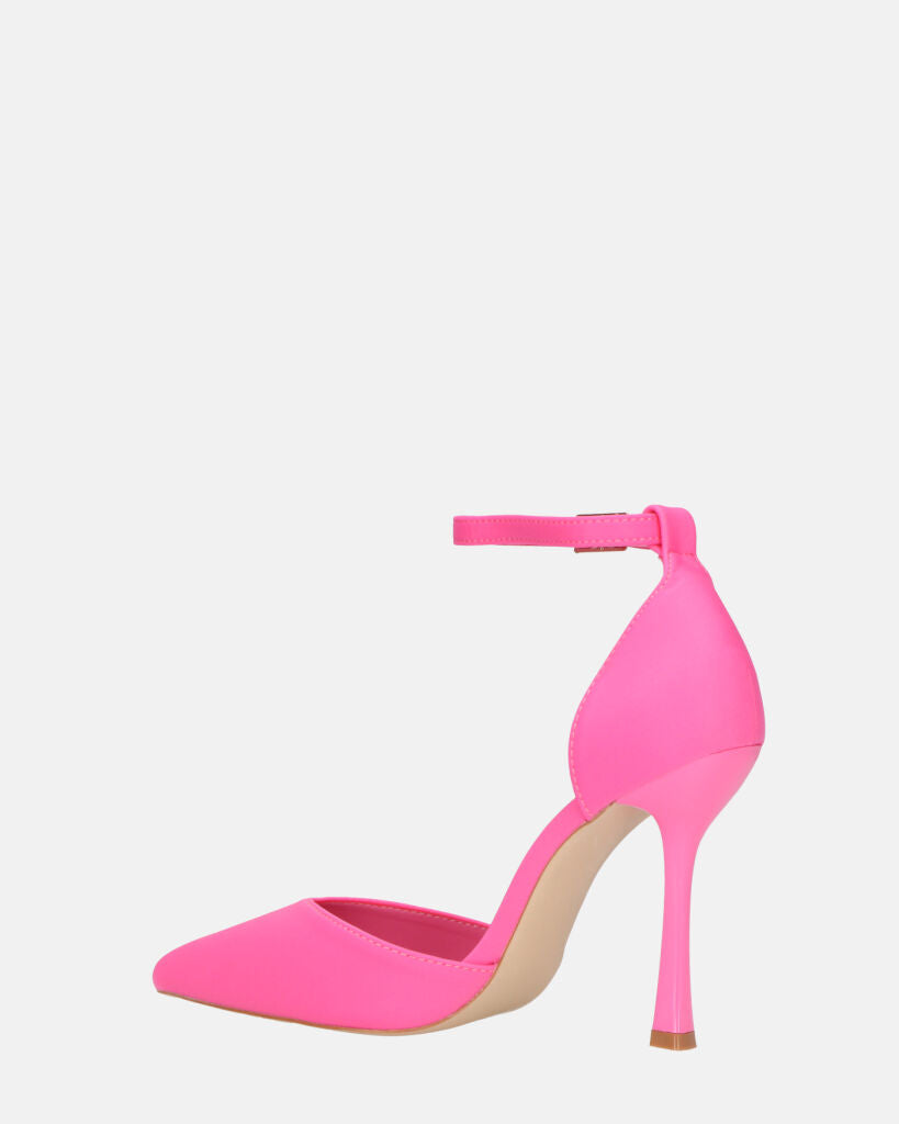 ZINA - decolette con tacco alto e cinturino fucsia