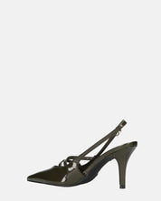 TANISHA - decolette scarpa con tacco verde e cinturini