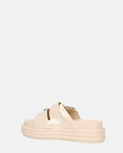 NIVI - sandali platform in glassy beige