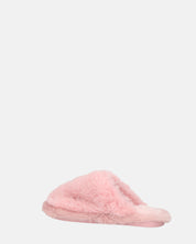 NOARA - pantofole in pelliccia rosa chiuse in punta