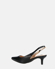 BEVERLIE - decollete con tacco in ecopelle nera