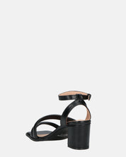 HIROE - sandales à talons et bride en éco-cuir noir