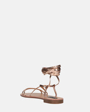 SEA - sandali bassi con fasce e cordini bronzo metallico