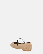 ALISSA - ballerine beige chiaro effetto peluche con suola beige